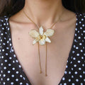 Real White Orchid Necklace